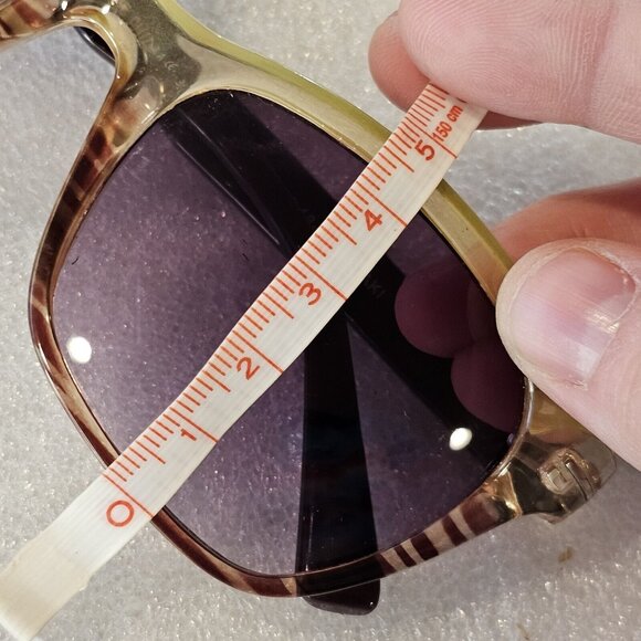 Cateye Runway Sunwear Sunglasses Cream Purple Lenses Retro Mod RS639 Khaki - Picture 11 of 14